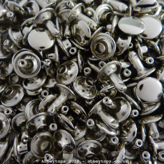 Nickel 9x8mm Double Cap Rivets